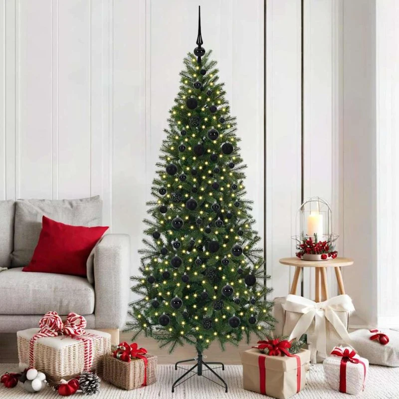 vidaXL Kunstigt juletræ 180 cm Grøn med 300 LED'er