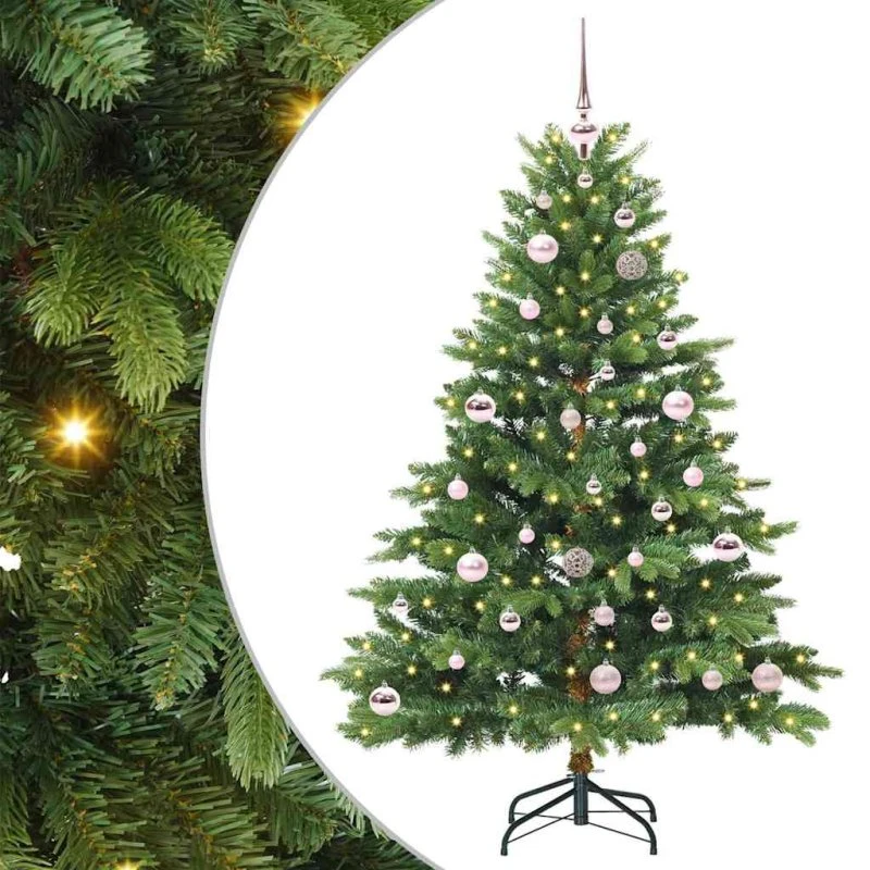 vidaXL Kunstigt juletræ 150 cm med 150 LED'er, grønt