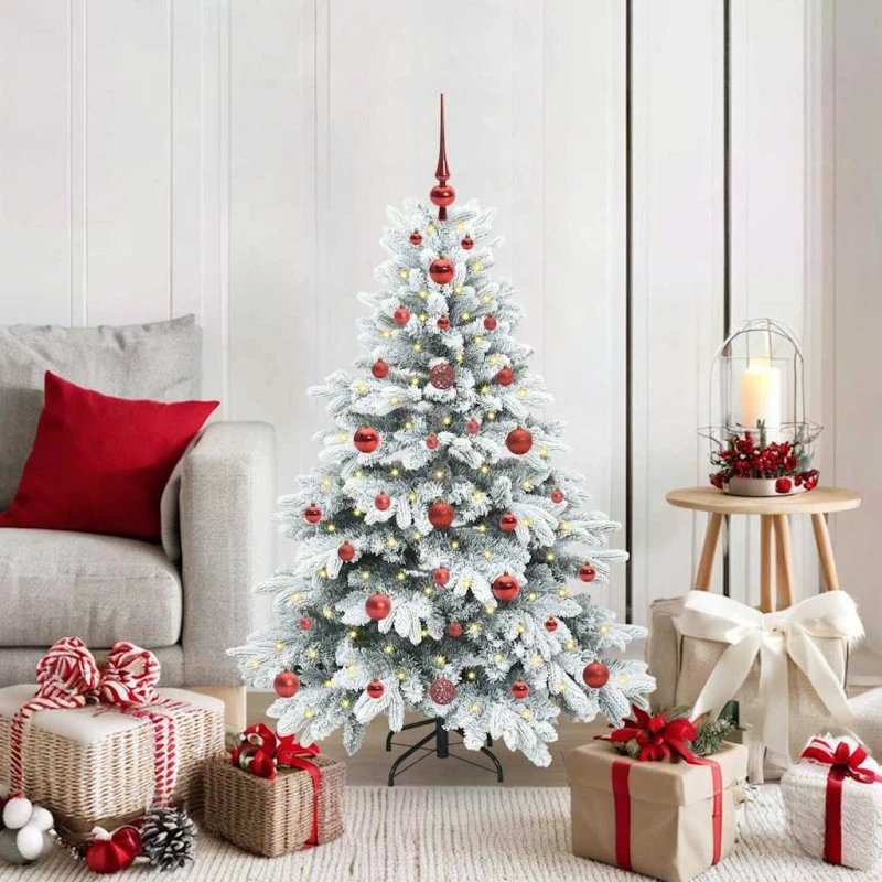 vidaXL Kunstigt juletræ 120 cm med 150 LED'er, Hvid