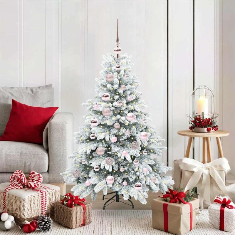 vidaXL Kunstigt juletræ 120 cm med 150 LED'er, Hvid