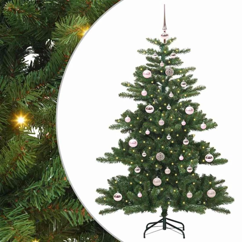 vidaXL Kunstigt Hinged Juletræ 150 cm Grønt med 150 LED'er