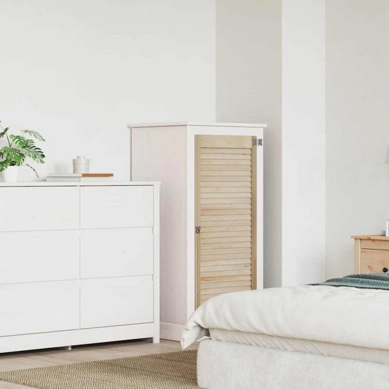 vidaXL Skabsdør Naturfarvet 49,5 x 110 cm Massivt Fyrretræ