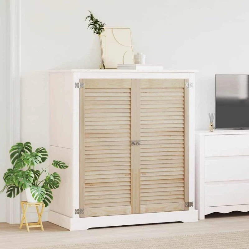 vidaXL Skabsdør 2 stk Naturfarvet 49,5 x 2,1 x 110 cm Fyrretræ