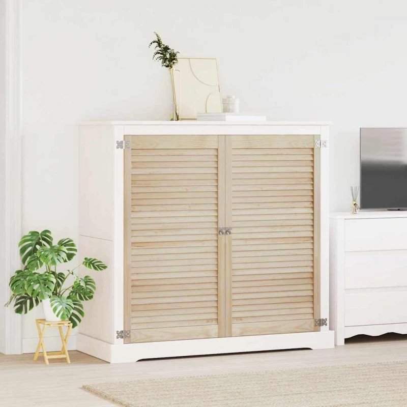 vidaXL Skabsdør 2 stk Naturfarvet 110 x 2,1 x 59,5 cm Massiv Fyrretræ