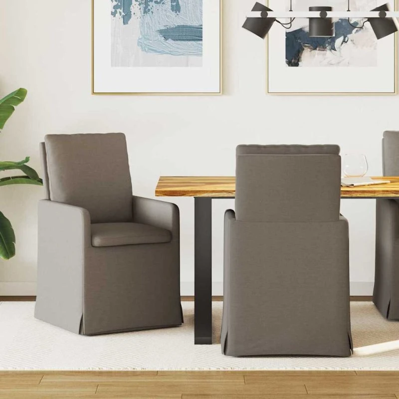 vidaXL Spisestole 2 stk Lysegrå 57 x 67 x 98 cm