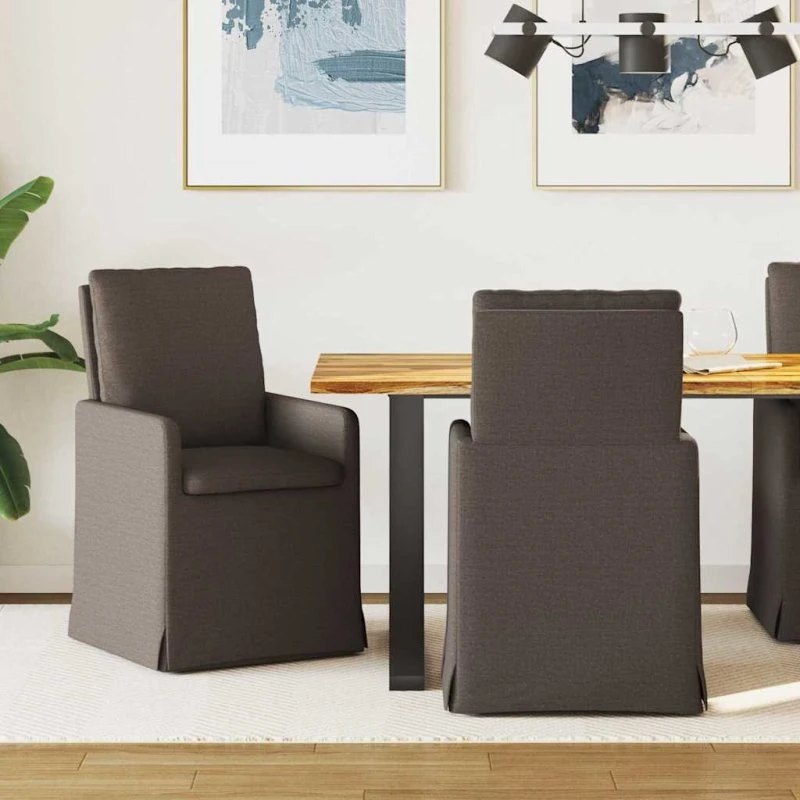 vidaXL Spisestole 2 stk Mørkegrå 57 x 67 x 98 cm