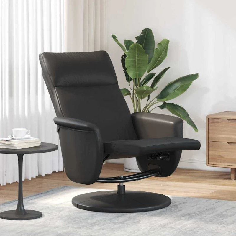 vidaXL Massage Lænestol Sort Faux Læder 71x90x105 cm