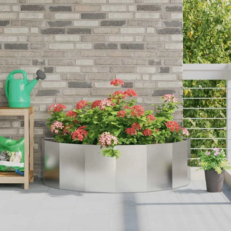 vidaXL Plantekasse Sølv 120x60x35 cm Rustfrit Stål