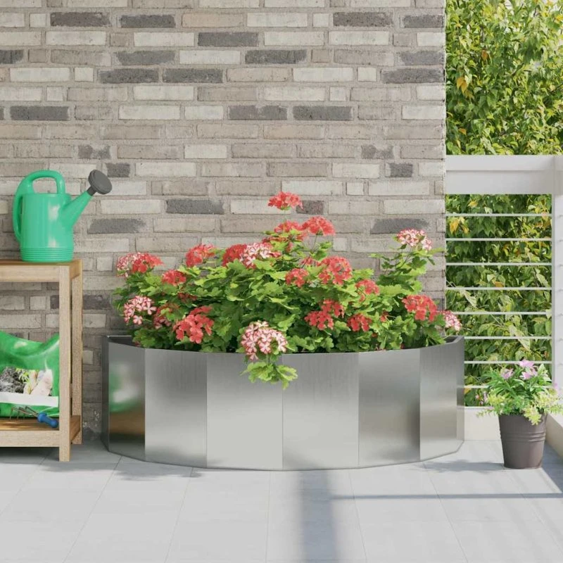 vidaXL Plantekasse Sølv 120x60x35 cm Galvaniseret Stål