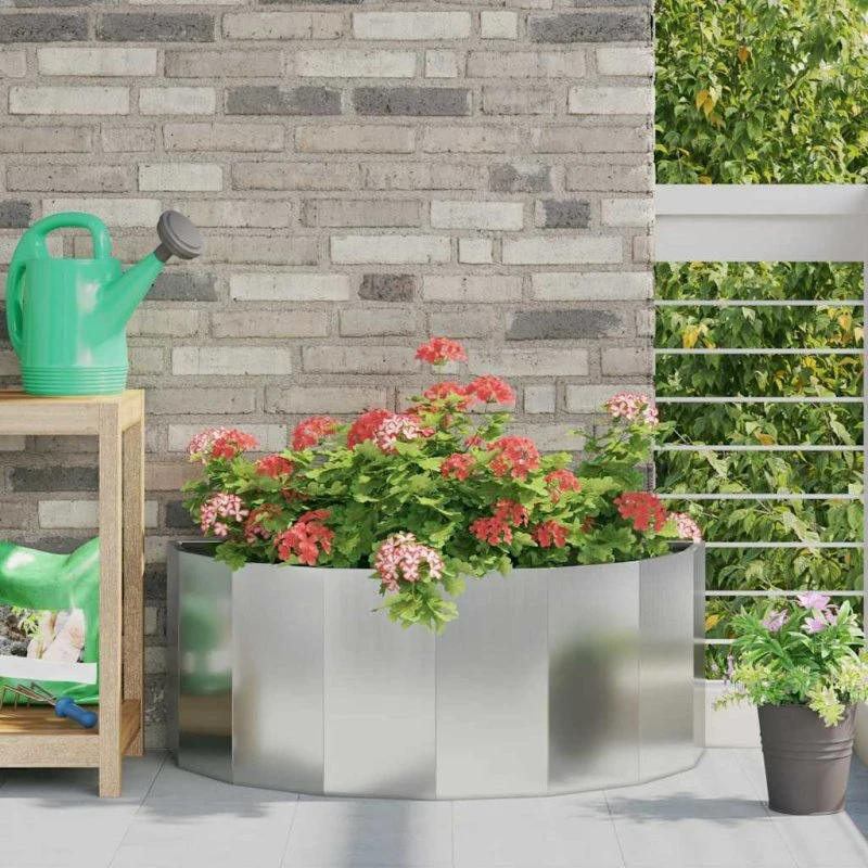 vidaXL Plantekasse Sølv 90 x 45 x 35 cm Galvaniseret Stål