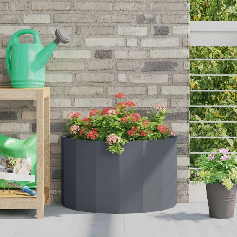 vidaXL Plantekasse Antracit 60 x 30 x 35 cm Stål