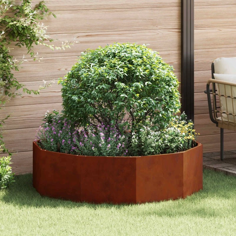 vidaXL Plantekasse Rusten 120x120x35 cm Cortenstål