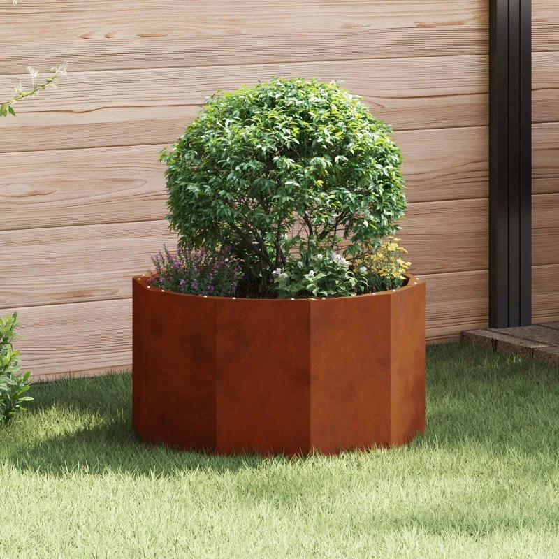 vidaXL Plantekasse Rusten 60x60x35 cm Cortenstål