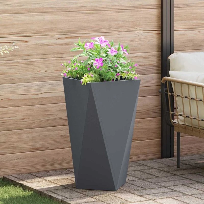 vidaXL Plantekasse Antracit 40x40x75 cm Stål