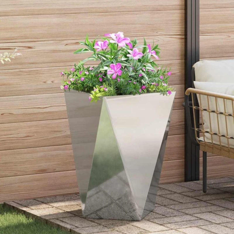 vidaXL Plantekasse Sølv 50x50x75 cm Galvaniseret Stål