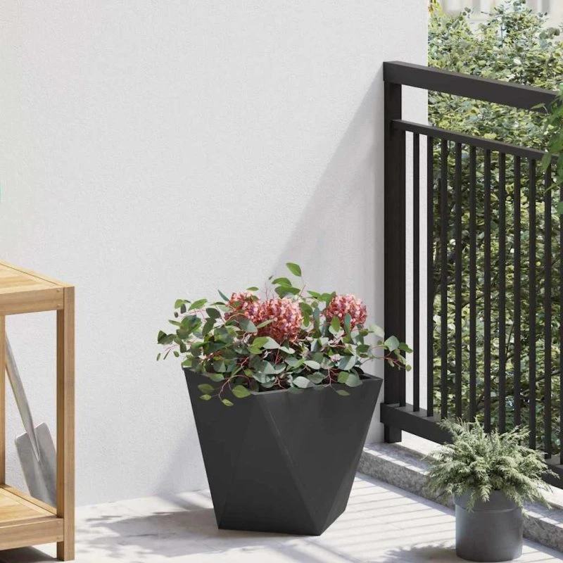 vidaXL Plantekasse Sort 30x30x30 cm Stål