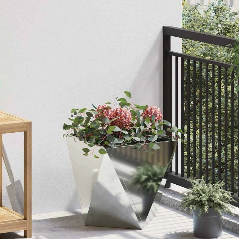 vidaXL Plantekasse Sølv 40x40x40 cm Galvaniseret Stål