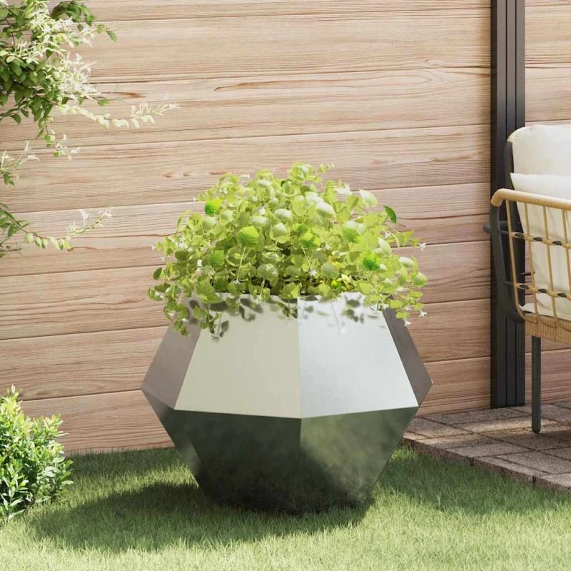 vidaXL Plantekasse Sølv 75x75x60 cm Galvaniseret Stål