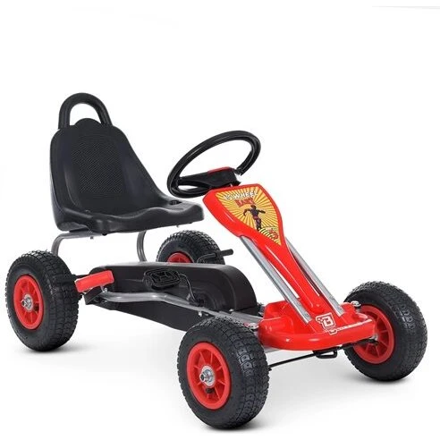 Elitetoys FX2 Edition pedalgokart, rød med gummihjul