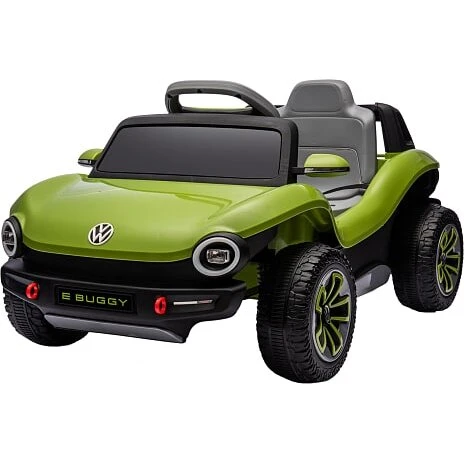 Volkswagen Buggy elektrisk bil til børn - Grøn (2 motorer, MP3/USB)