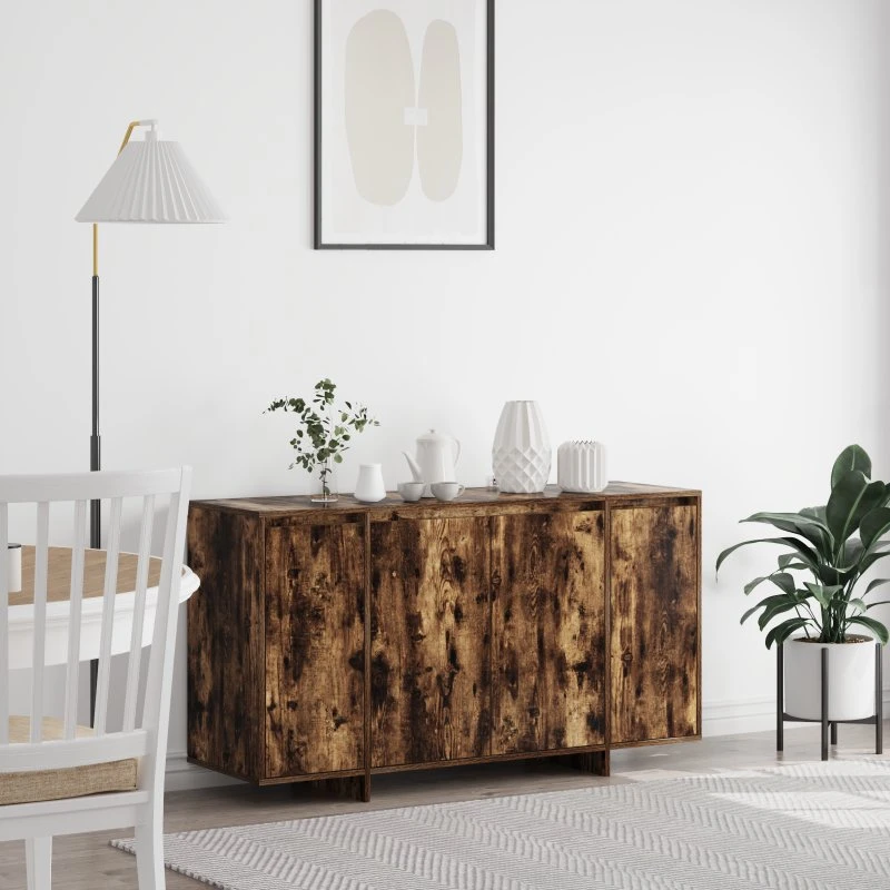 vidaXL Sideboard Røget Eg 135 x 41 x 75 cm Konstrueret Træ
