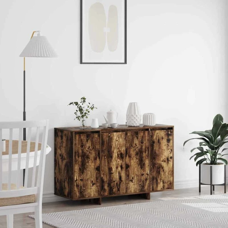 vidaXL Sideboard Røget Eg 120 x 41 x 75 cm Konstrueret Træ