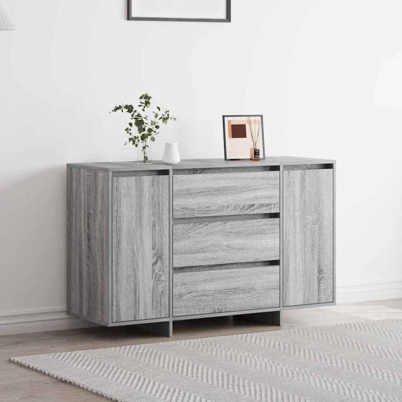 vidaXL Sideboard Grå Sonoma 120 x 41 x 75 cm Konstrueret Træ