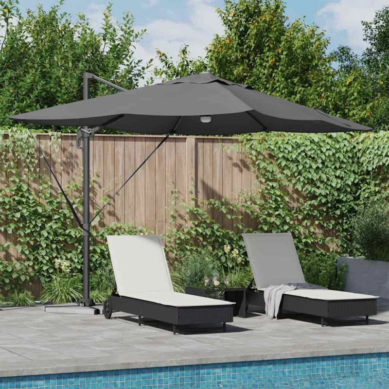 vidaXL Cantilever Roma Parasol Anthracit 351x250x253 cm