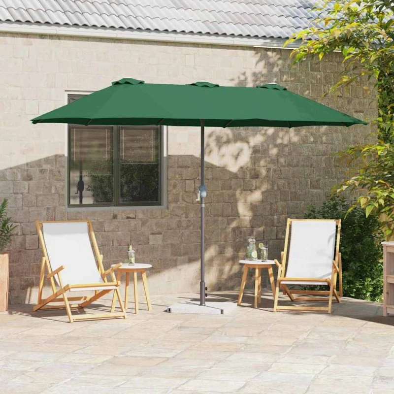 vidaXL Havesol Grøn 370 x 197 x 239 cm, Polyester & Aluminium