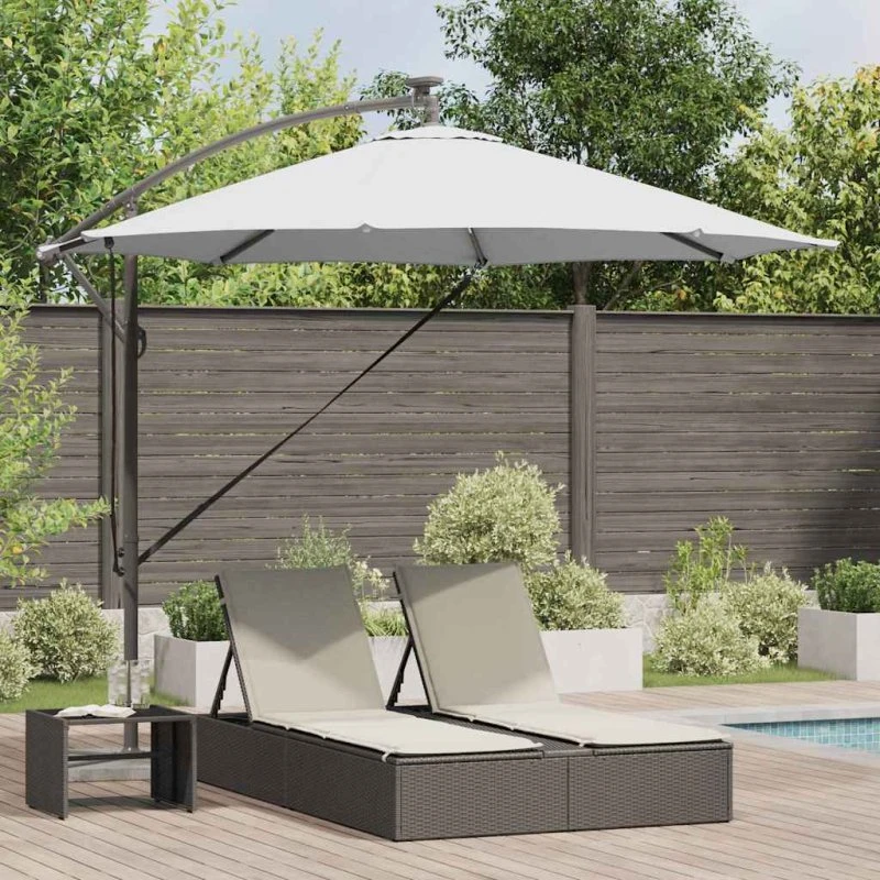 vidaXL Sandfarvet Kantilever Bananparasol 294x294x248 cm