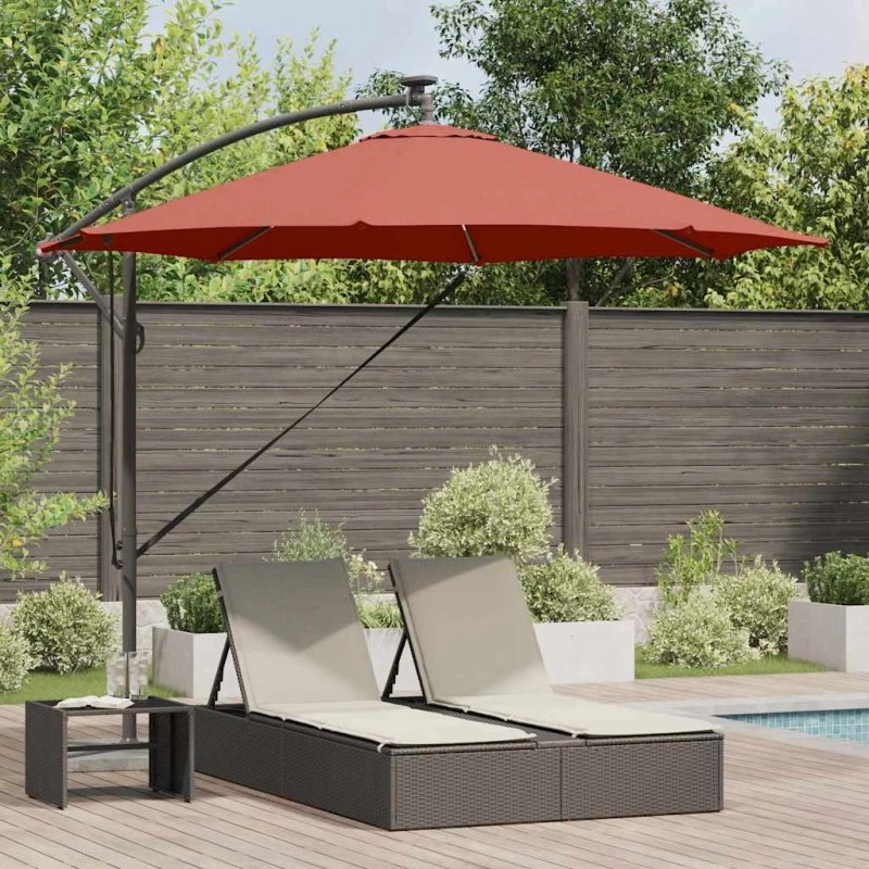 vidaXL Terrakotta Kantilever Bananparasol 294x294x248 cm