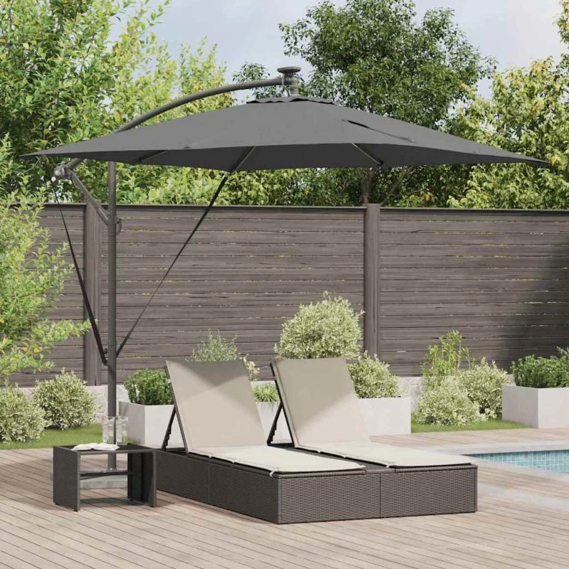 vidaXL Antracit Kantilever Bananparasol 249x249x250 cm