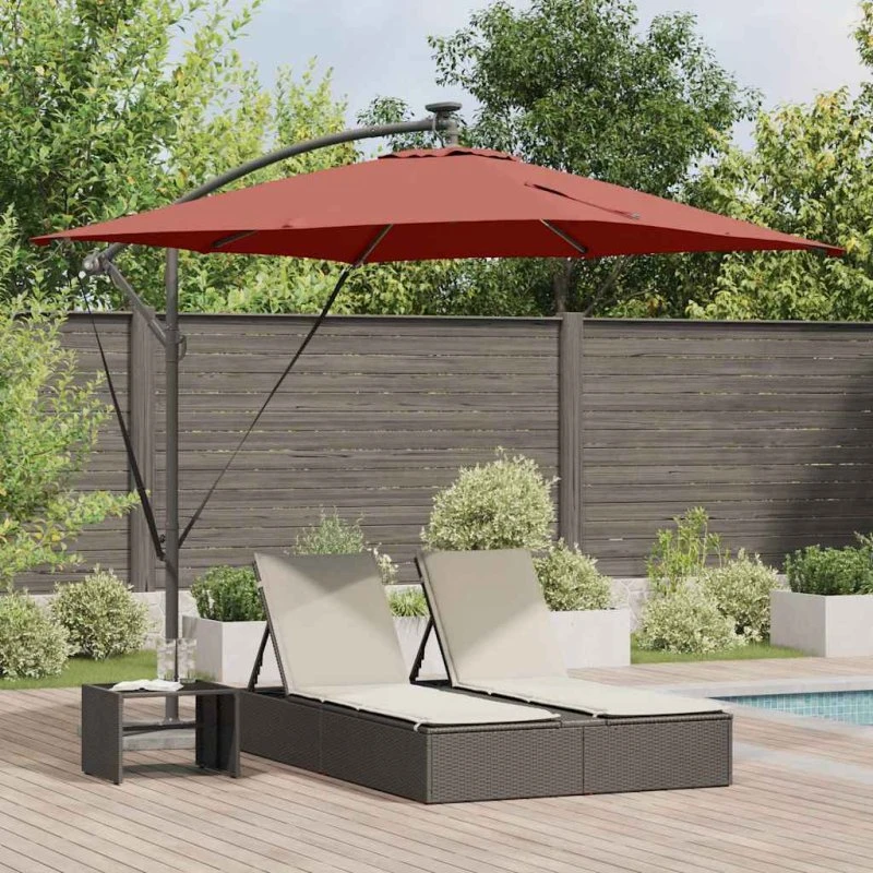 vidaXL Terrakotta Kantilever Bananparasol 249x249x250 cm