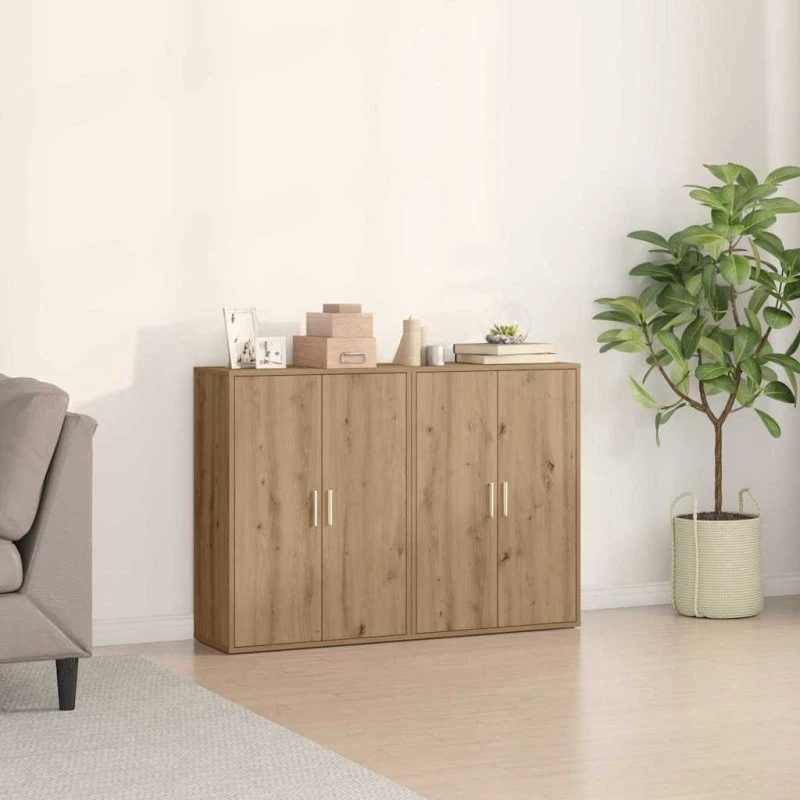 vidaXL Sideboard Artisan Egetræ 60 x 31 x 84 cm