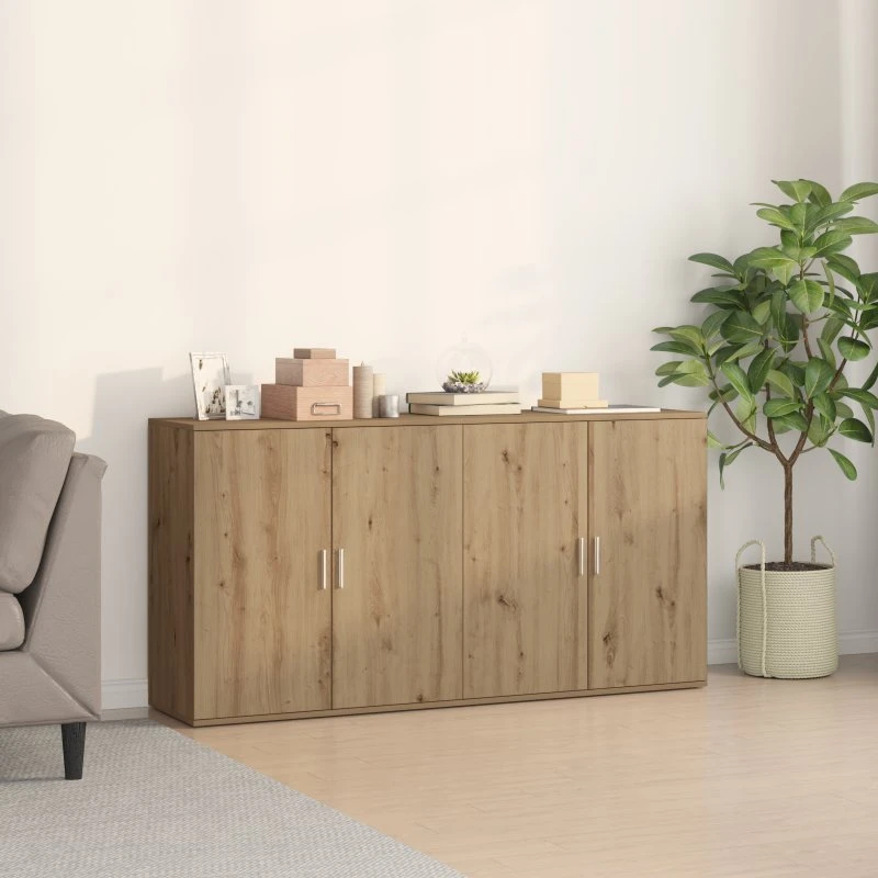 vidaXL Sideboard 2-del, Artisan Egetræ, 79 x 38 x 80 cm