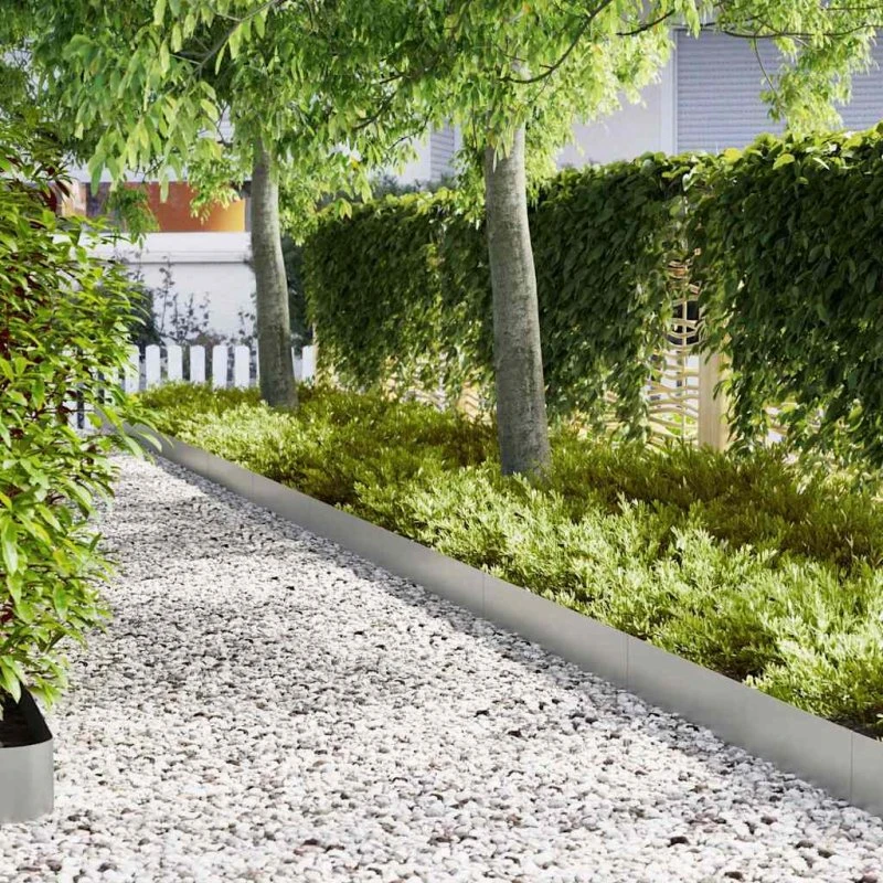 vidaXL Plænekant 30 stk Sølv 100 x 0.05 x 20 cm Galvaniseret stål