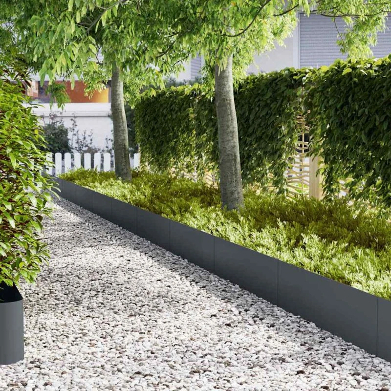 vidaXL Plænekant 20 stk Antracit 100 x 0,05 x 30 cm