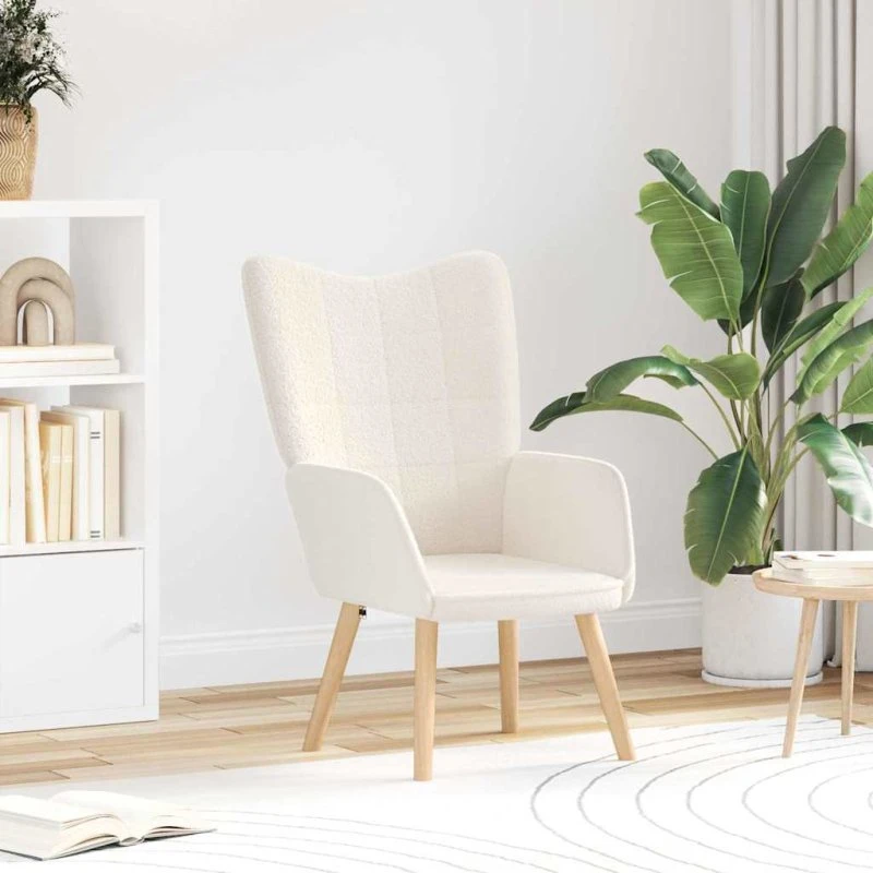 vidaXL Creme Lænestol 62 x 67 x 95,5 cm med Sherpa-stof