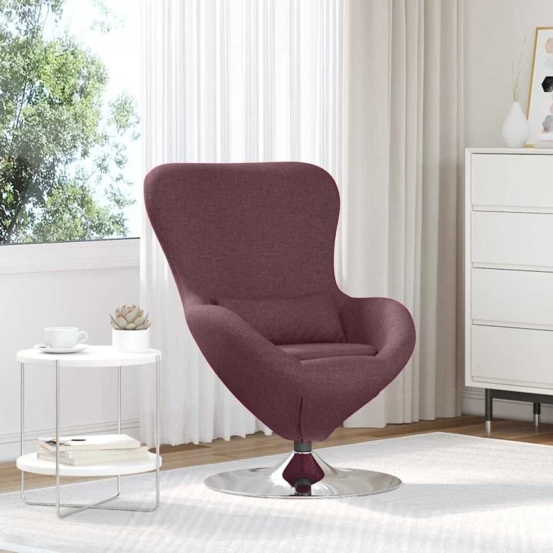 vidaXL Æggestol Lilla 63 x 73 x 90 cm Stof