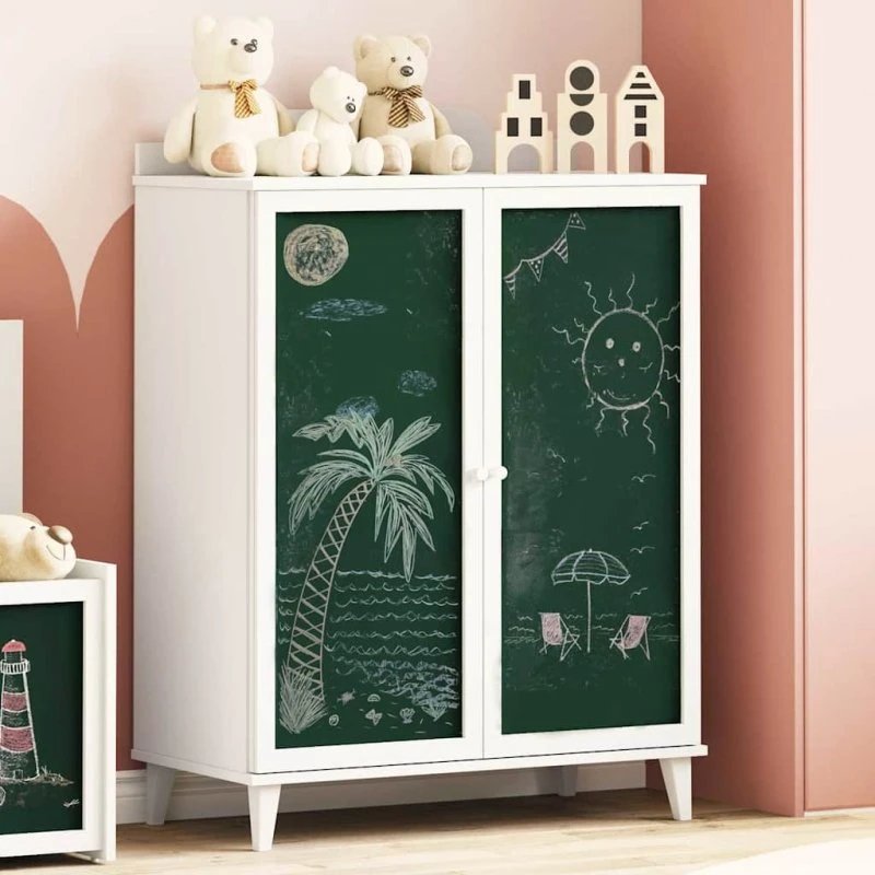 vidaXL ROROS Kridttavle Skab 80x40x110 cm Hvid