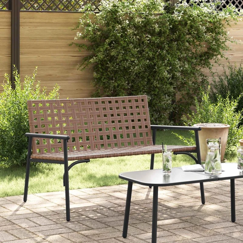 vidaXL Have Stol Brun 110,5 x 79 x 75,5 cm polyrattan