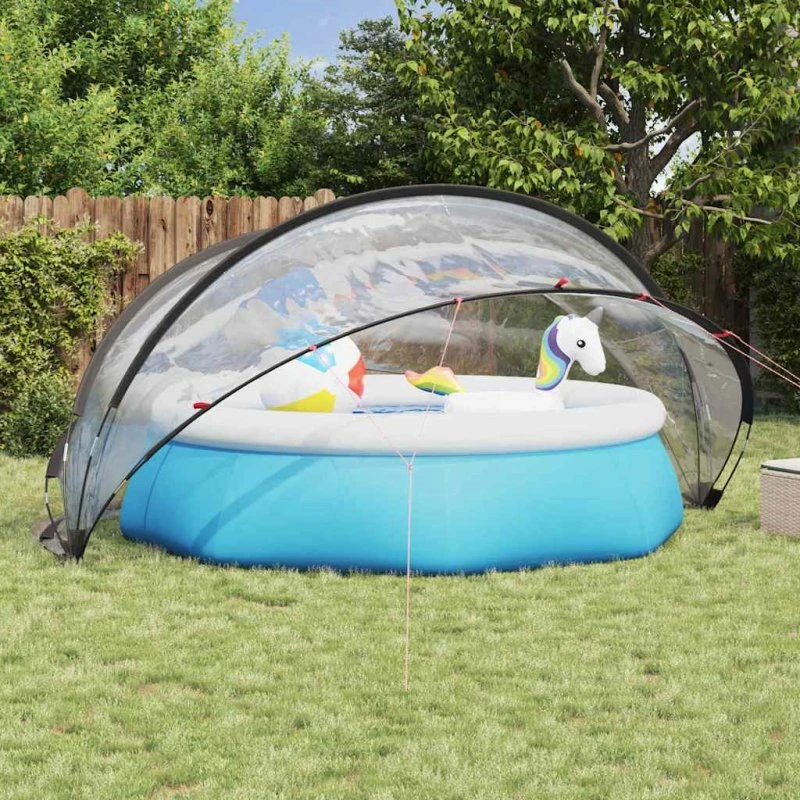vidaXL Pool Dome Transparent 405x405x192 cm PVC
