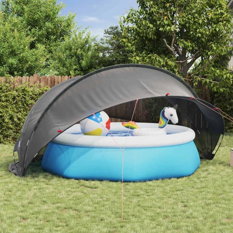 vidaXL Pool Dome Sort 472 x 460 x 229 cm