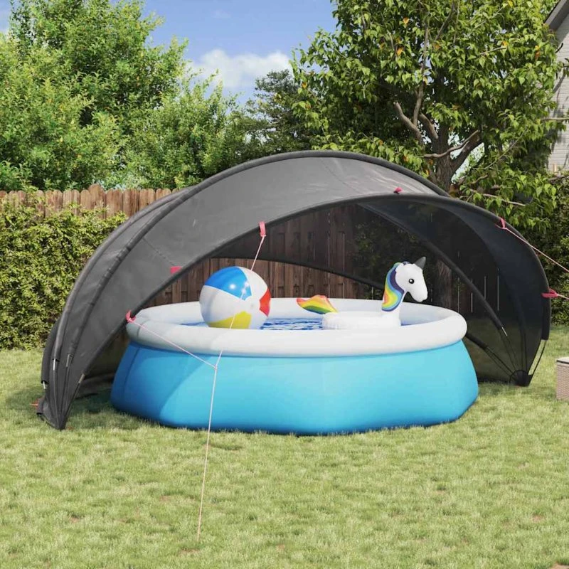 vidaXL Pool Dome Sort 500 x 500 x 236 cm