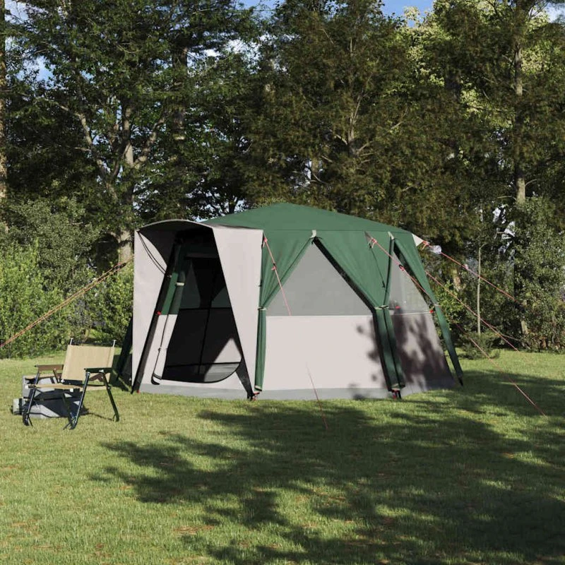 vidaXL Cabin Telt 6-Personer Grønt 425 x 396 x 222 cm