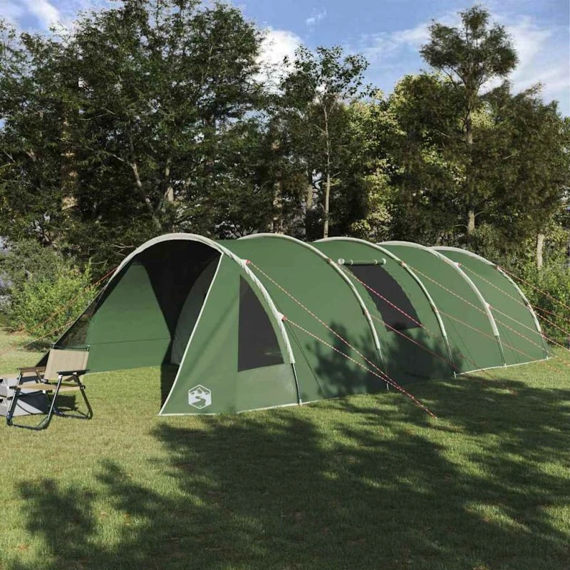 vidaXL Tunneltelt 6-Personer Grønt/Hvid 890x470x220 cm