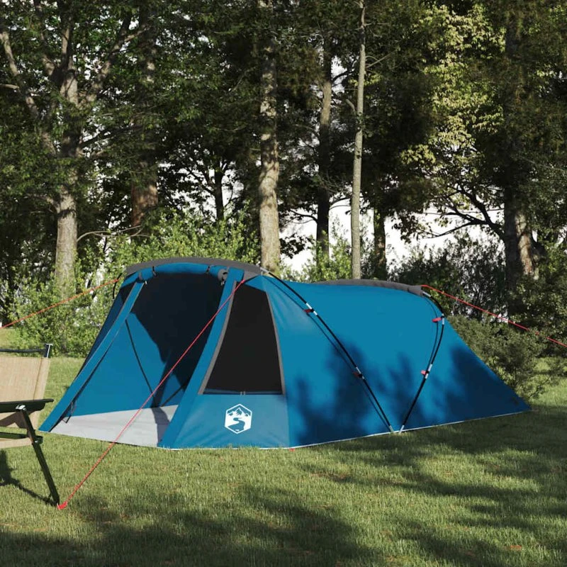 vidaXL Tunneltelt 3-personer 328 x 228 x 115 cm Blå og grå