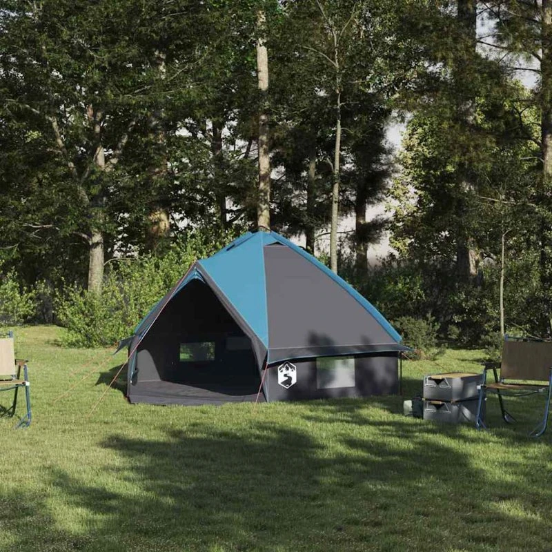 vidaXL Teepee Telt 4-Person Blå og Grå 388 x 320 x 169 cm