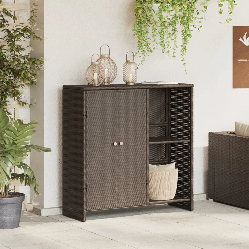 vidaXL Opbevaringsskab med hylde, brun, 100 x 36 x 102 cm