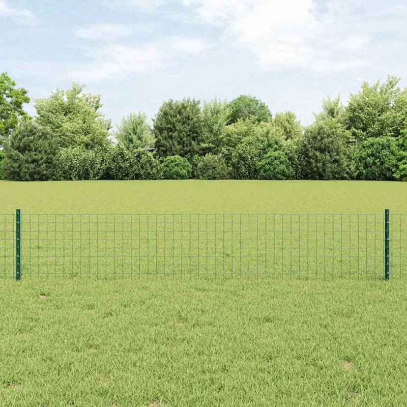 vidaXL Hegnspæl 5 stk Grøn 80 cm Stål